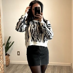 2x$20❤️ Cute Sweater, black and off white, Small